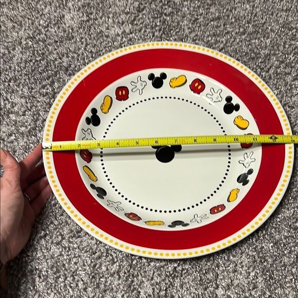 Disney Red and White Mickey Mouse Dinnerware Platter Bowl - Picture 3 of 3